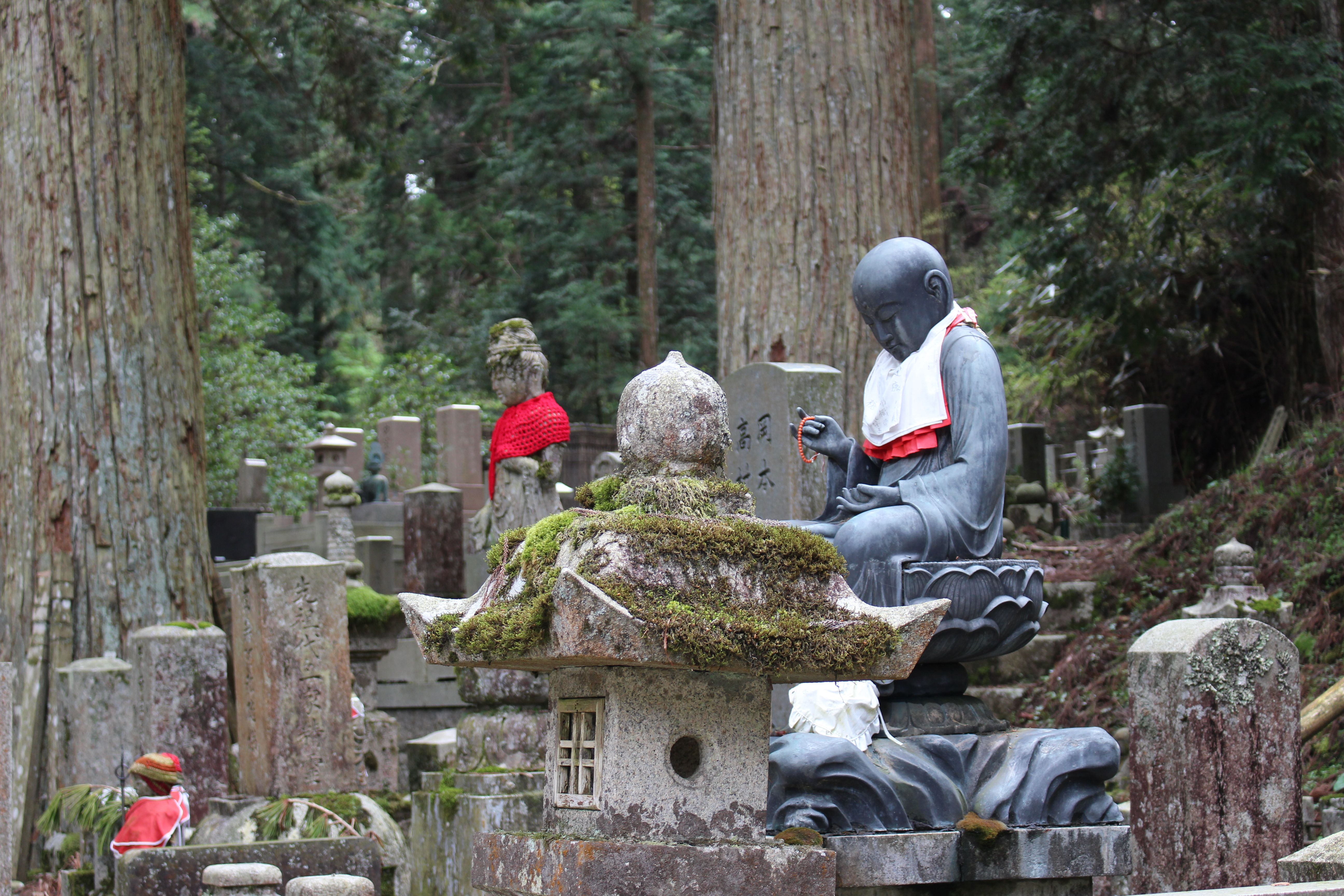 Exploring the cemetery on Koyasan.