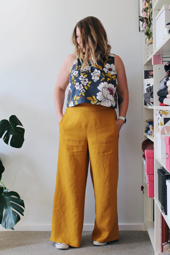 Sewing Patterns for Women Pants Flat Front, Elastic Back Waist